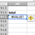 excel error