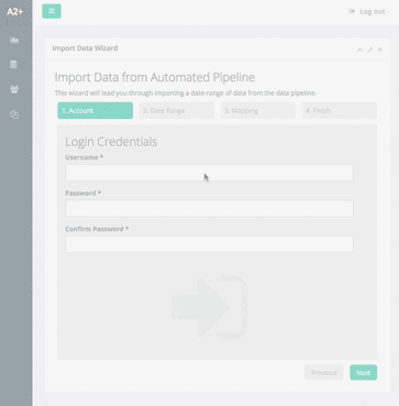 Animated GIF showing a user navigate through a multi-step web form, 
                submit the form, and then receiving status updates from the automated 
                process the form submission triggered. Demonstrating an easy to use web 
                interface to automated processes.